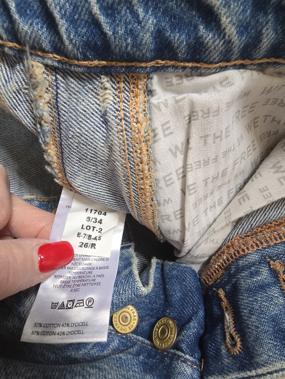 NWOT We The Free Good Luck Mid-Rise Barrel Jeans - Picture 16 of 16